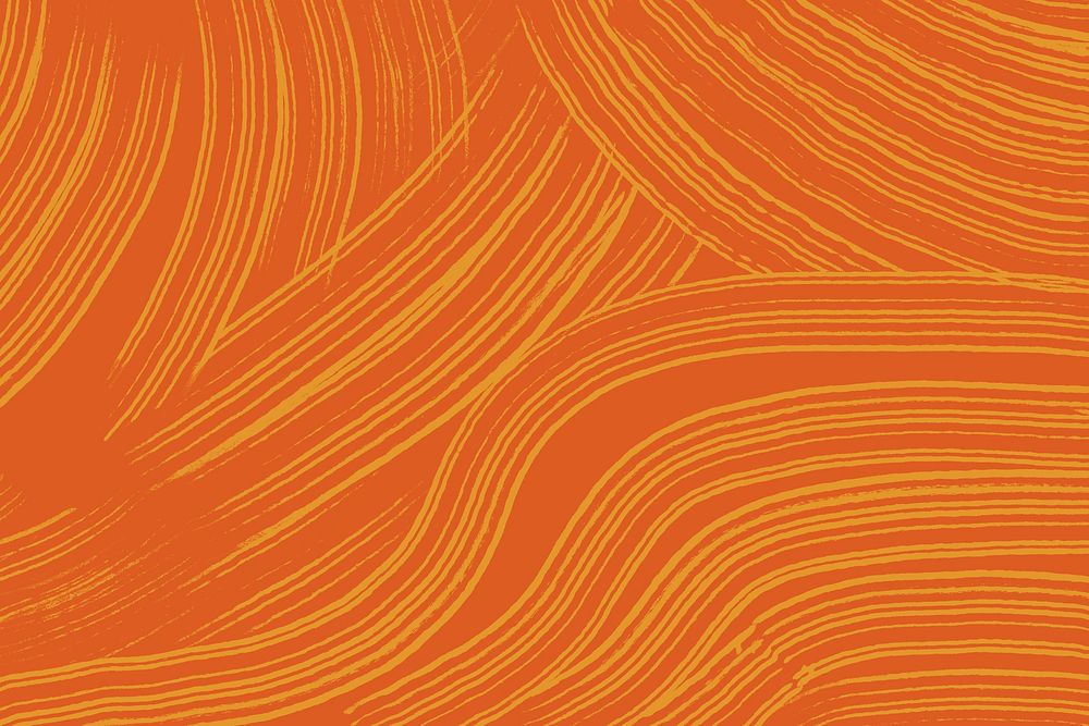 Abstract brush smear background, orange design psd