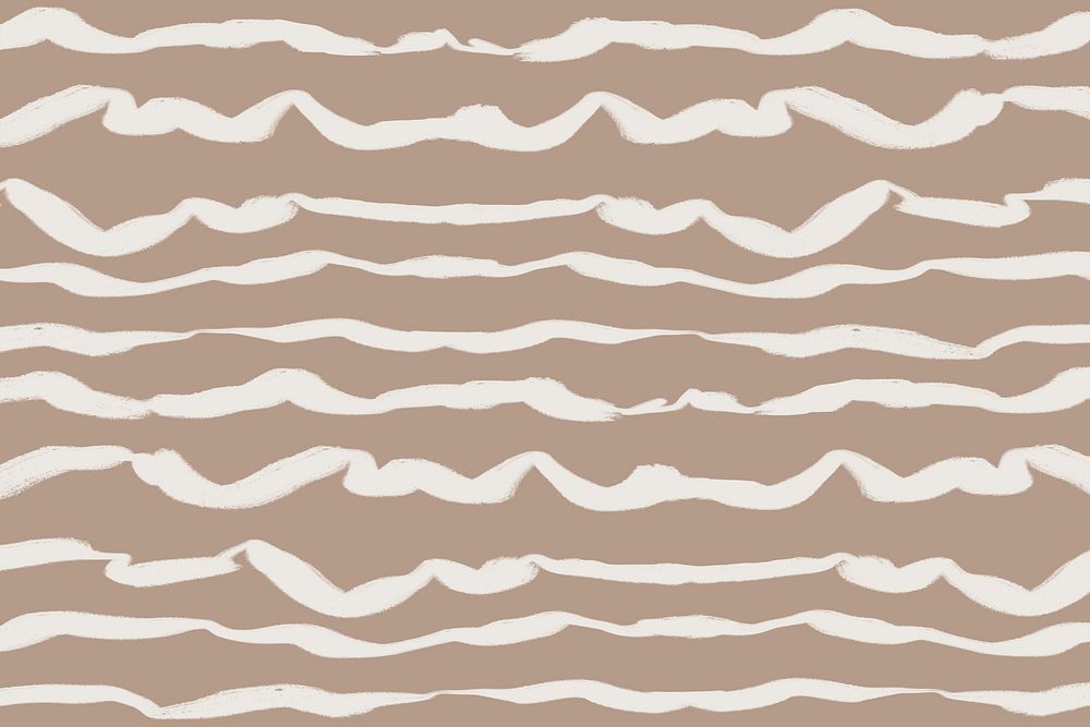 Lines doodle background, beige design psd