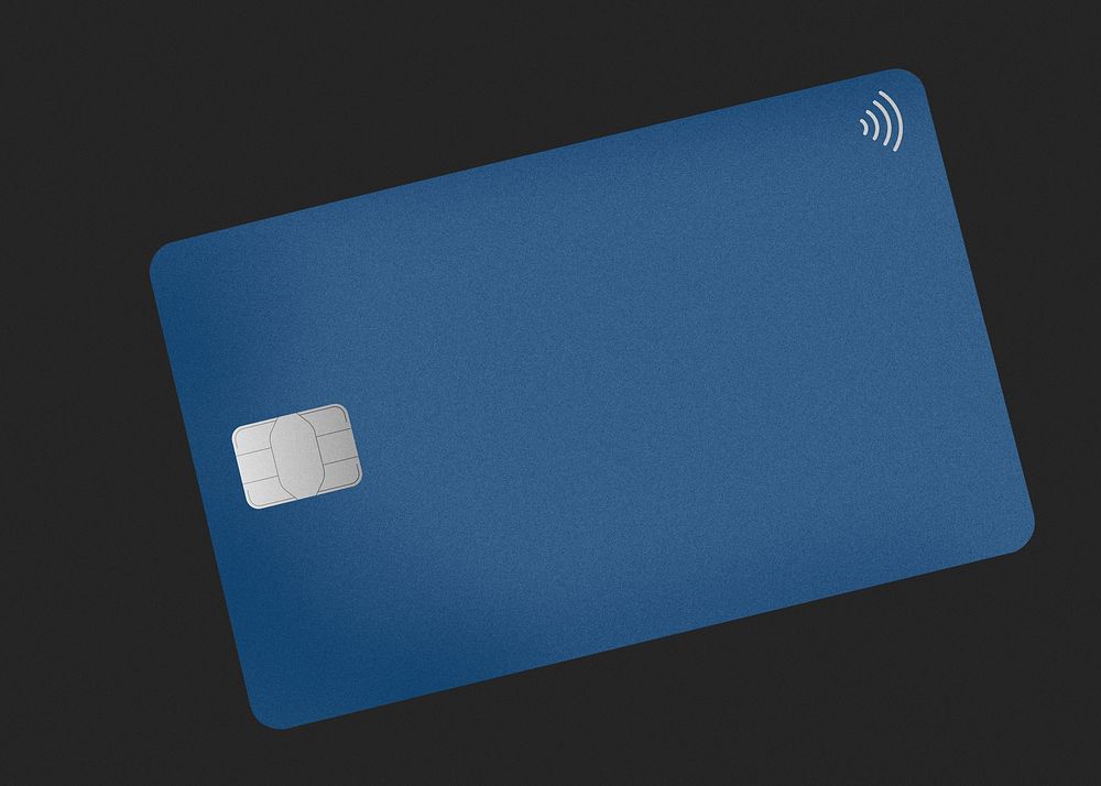 Blue platinum credit card, finance design  