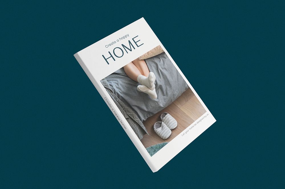 Home interior magazine isolated design