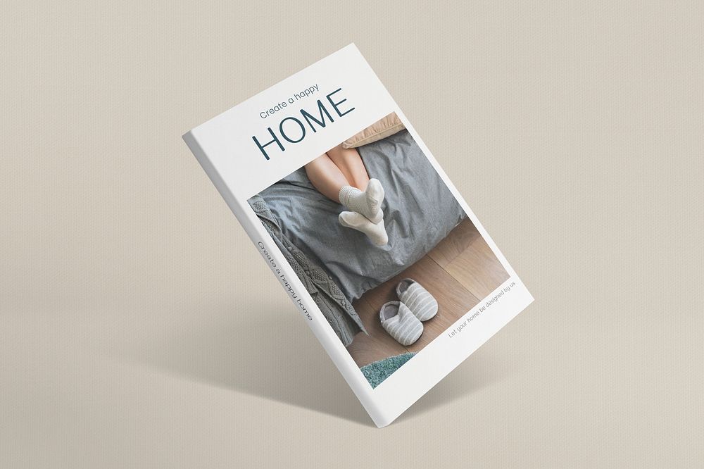 Home interior magazine isolated design