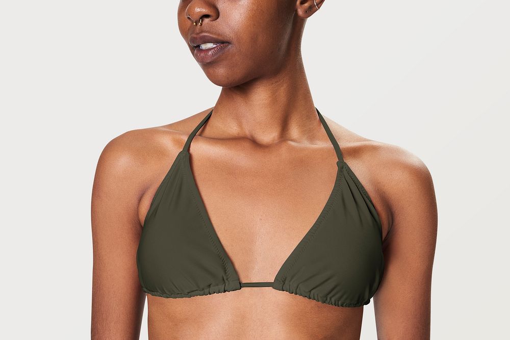 Olive green bikini, women's swimwear