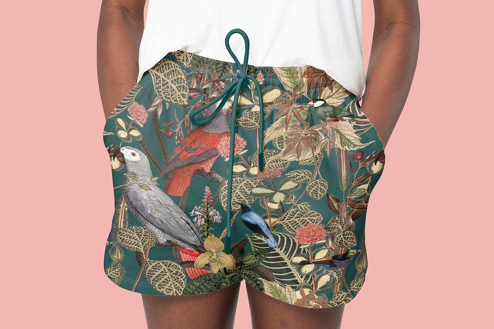 Men's shorts mockup, fashion editable design psd