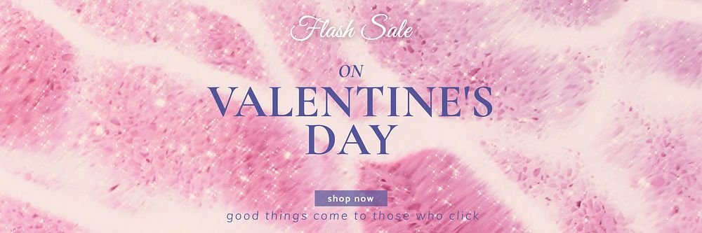 Flash sale on Valentine&rsquo;s day shop ads for social media banner