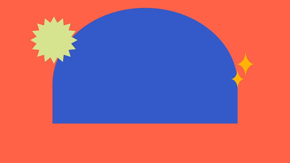 Colorful frame in orange and blue