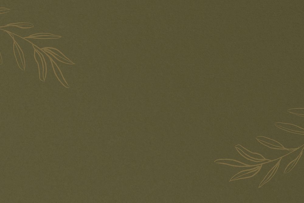 Drawing leaf border background, brown design vector