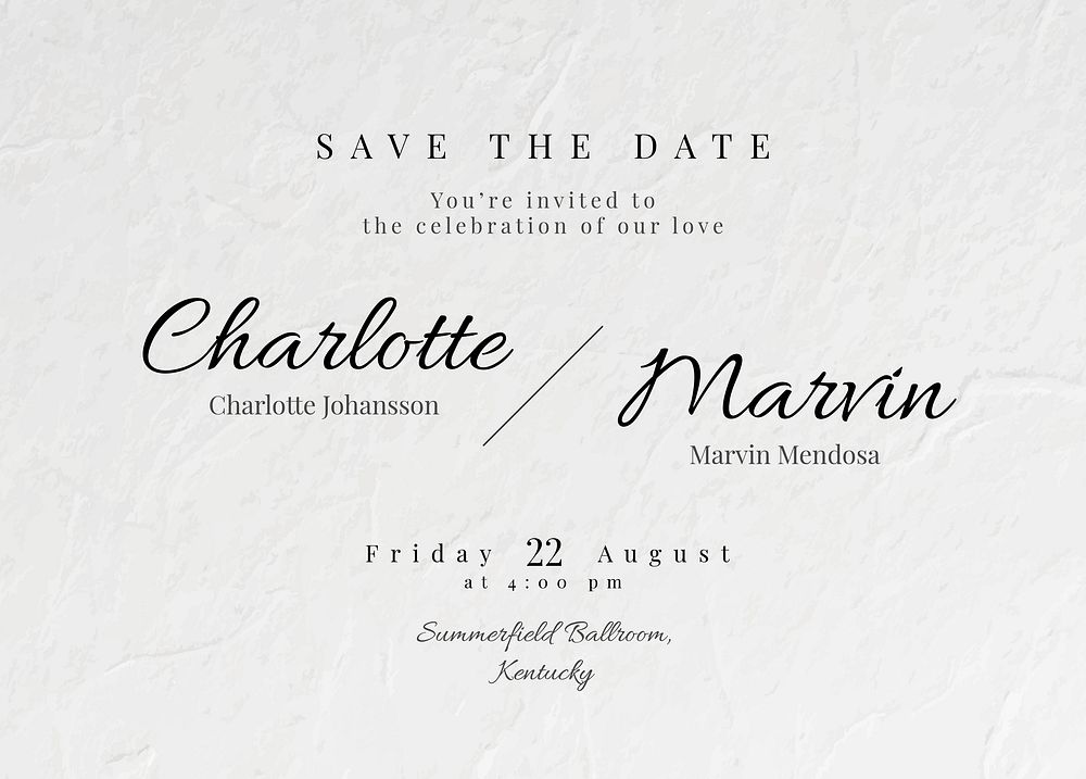 Wedding RSVP invitation card template, editable design vector