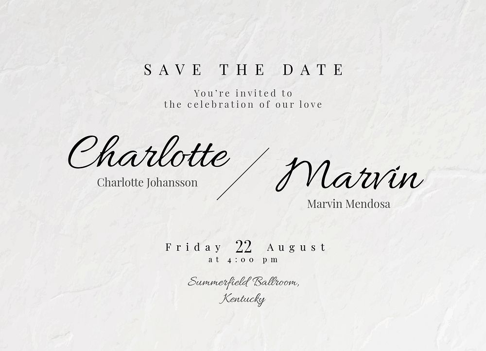 Wedding RSVP invitation card template, editable design psd