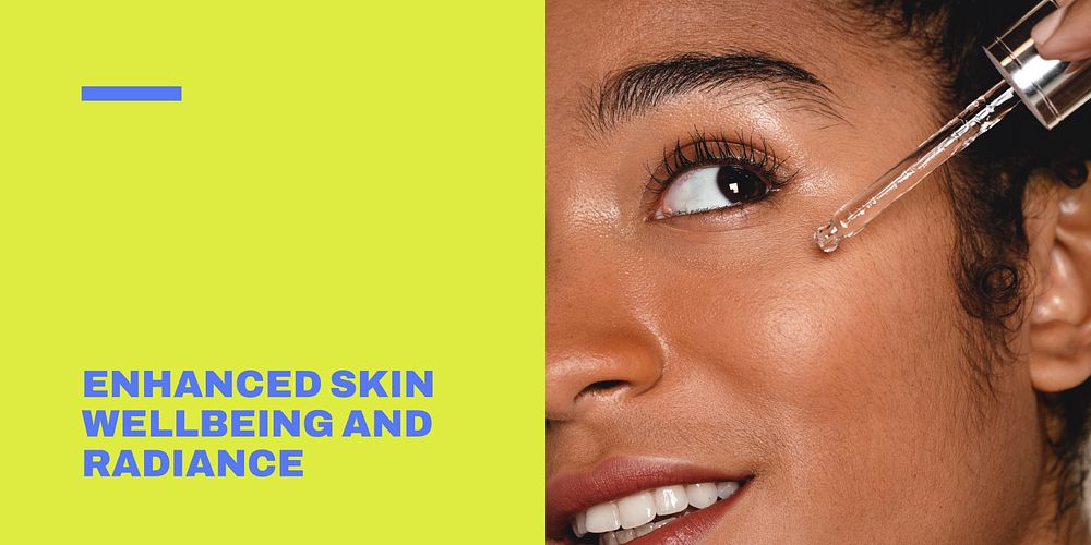 Skincare ad Twitter post template, beauty branding vector