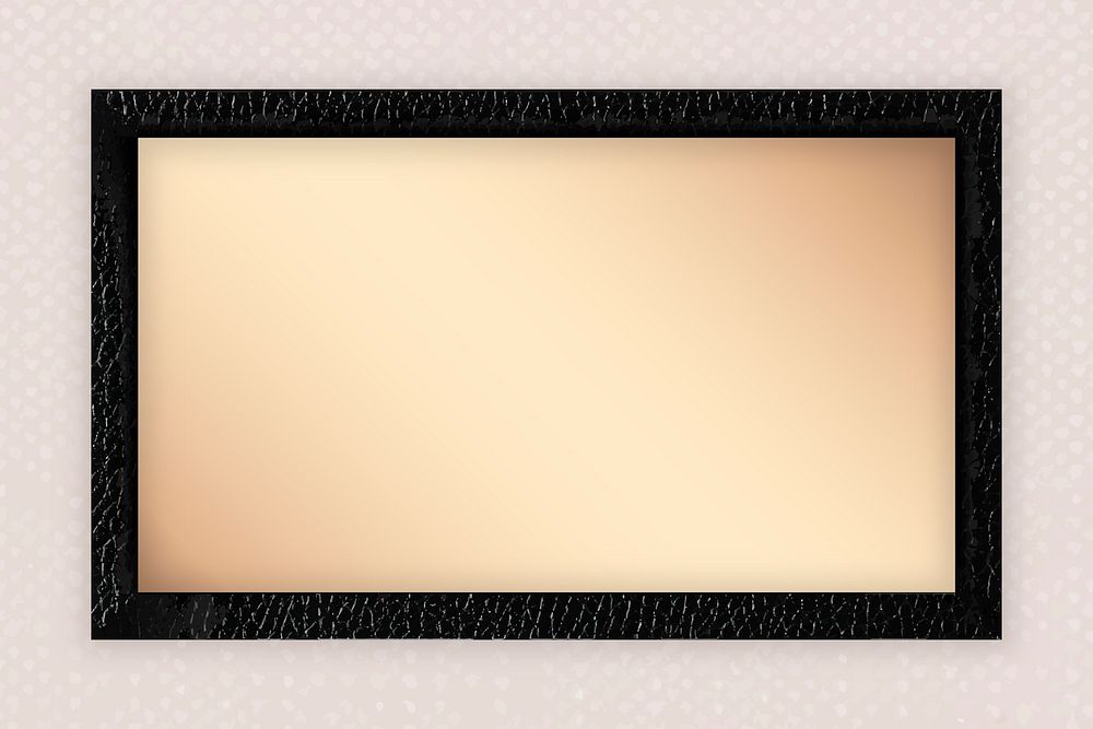 Black leather frame on pink background vector