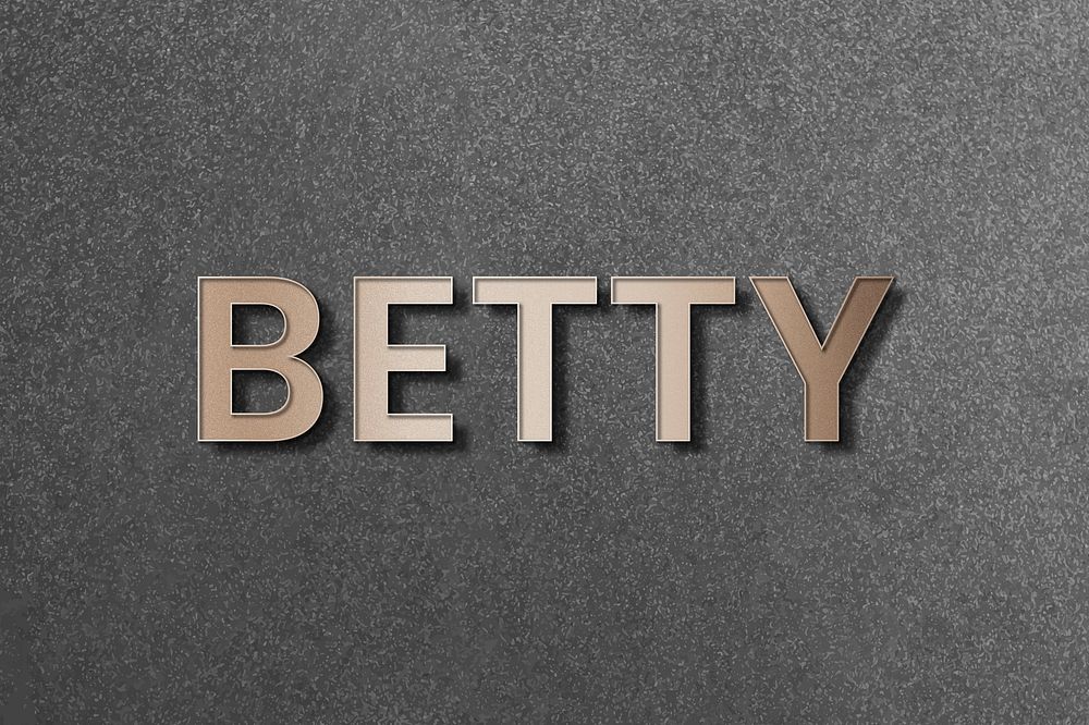 Betty typography in gold design element vector