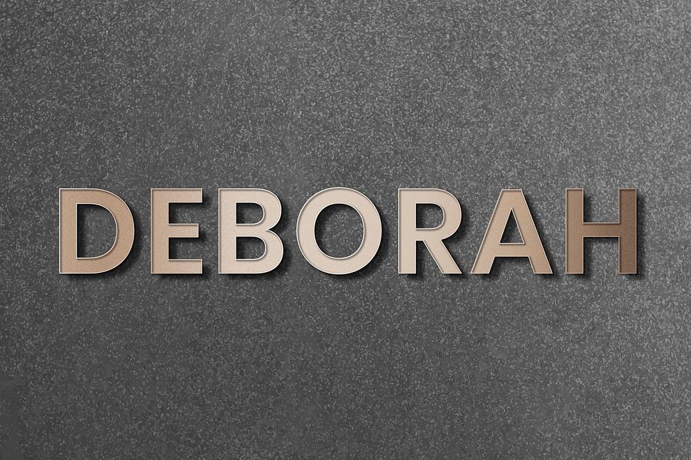 Deborah typography in gold design element vector