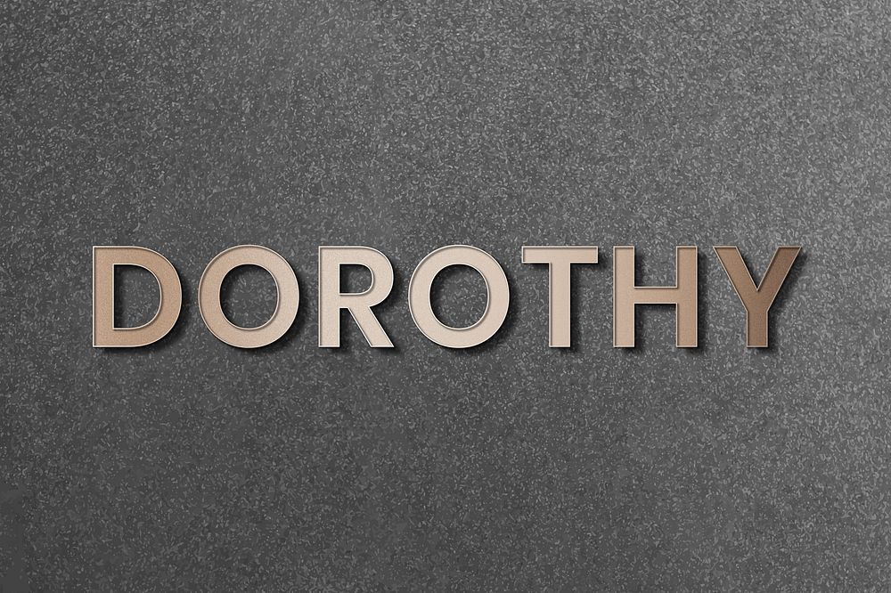 Dorothy typography in gold design element vector