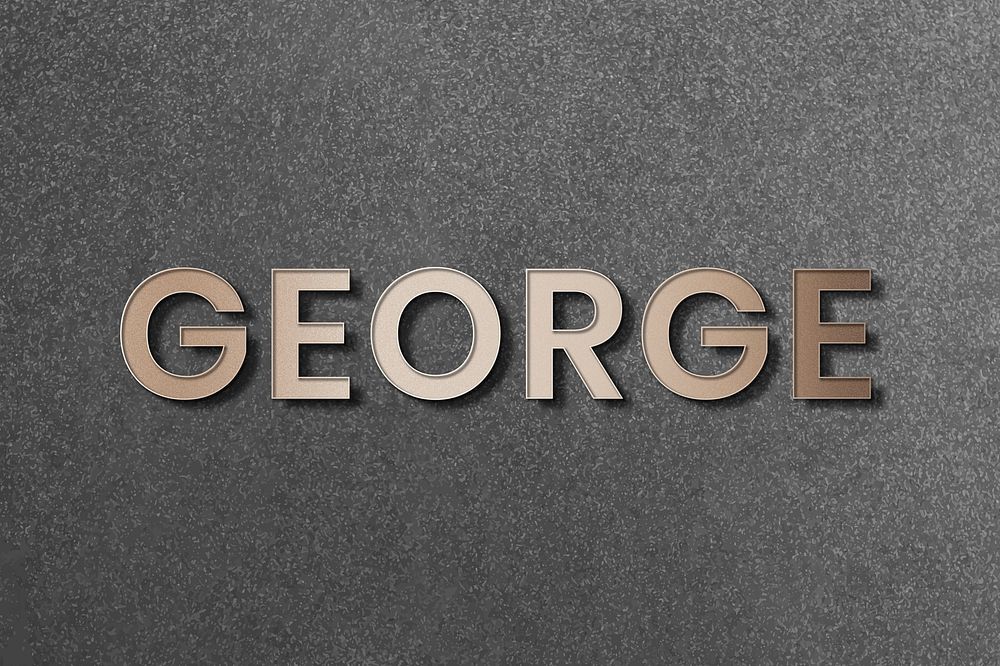 George typography in gold design element vector