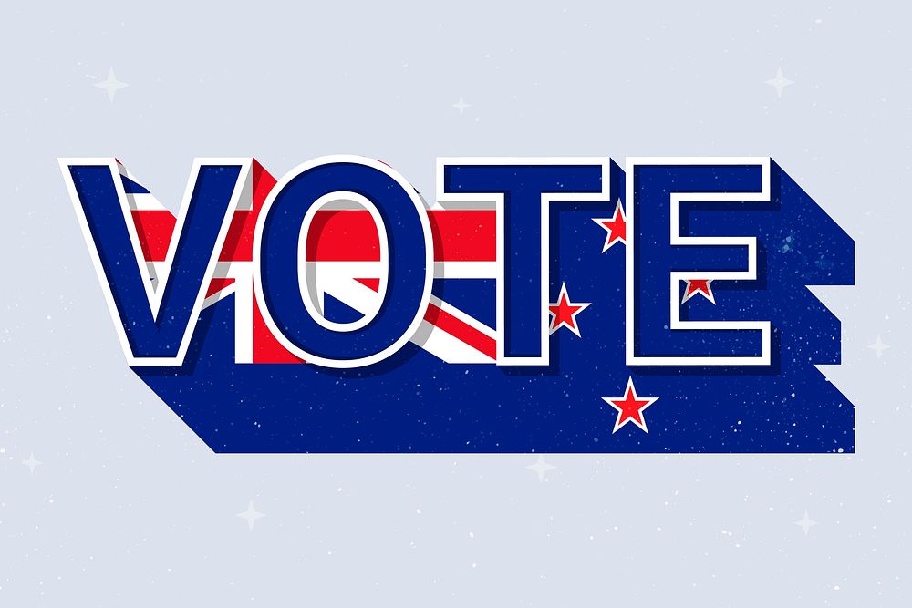 Vote message New Zealand flag election illustration