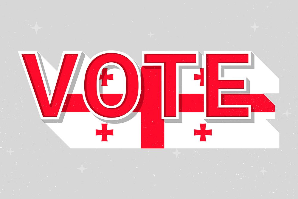 Vote word Georgia flag vector election