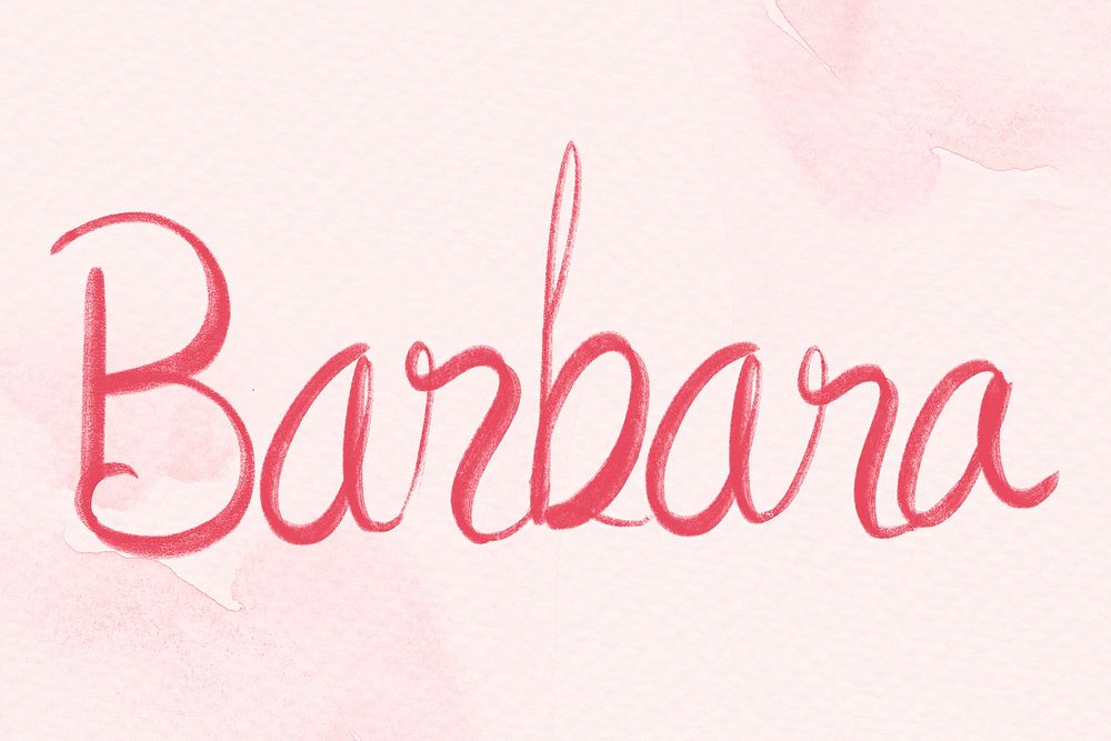 Barbara name word typography