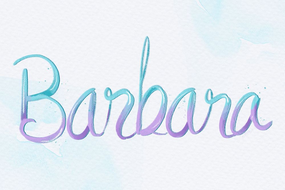 Barbara name hand lettering font