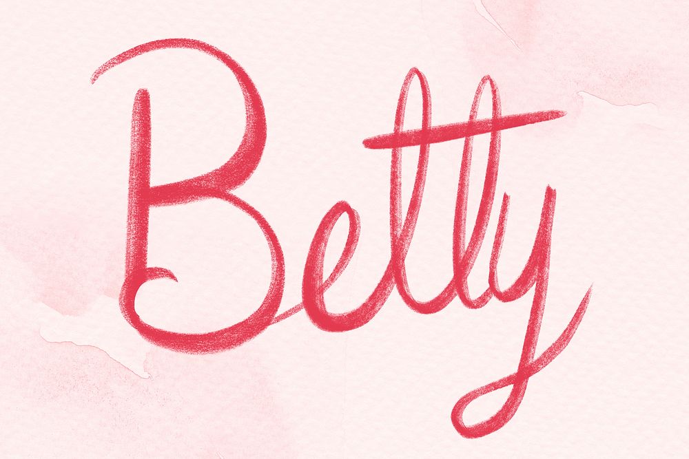 Betty name hand lettering font