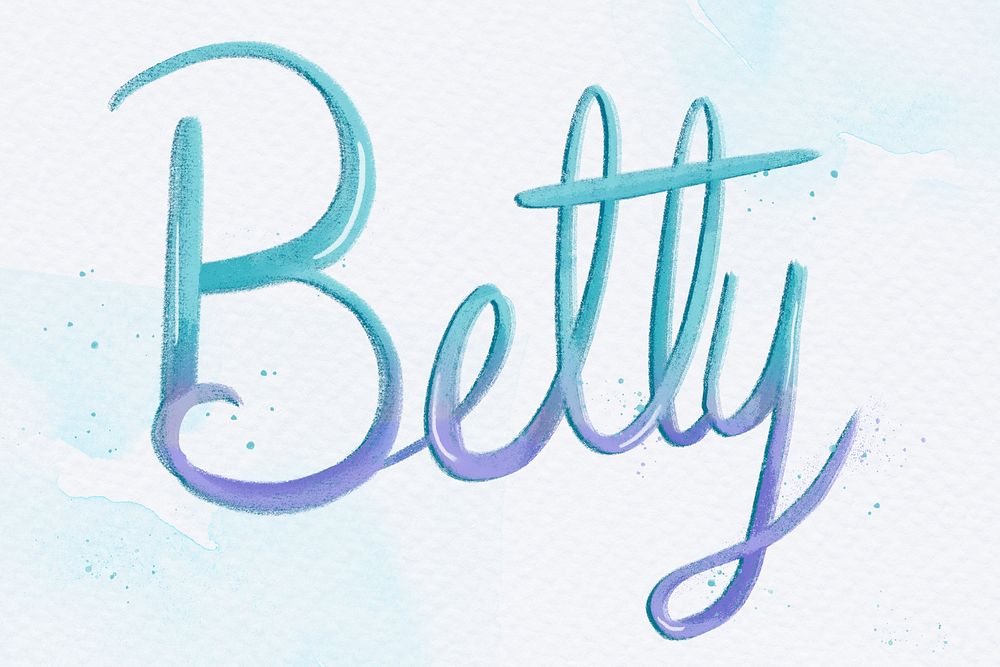 Betty two colored lettering font
