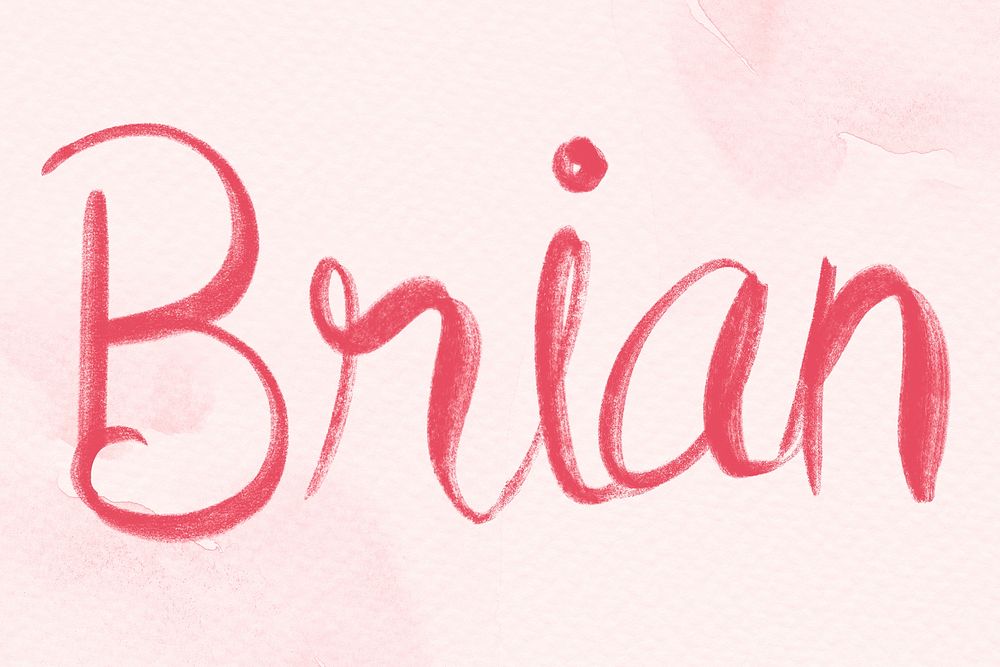 Brian name hand lettering font