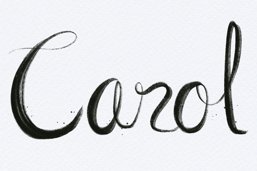 Carol hand drawn font typography