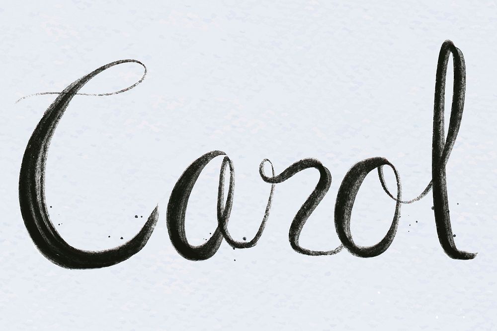 Carol hand vector drawn font typography