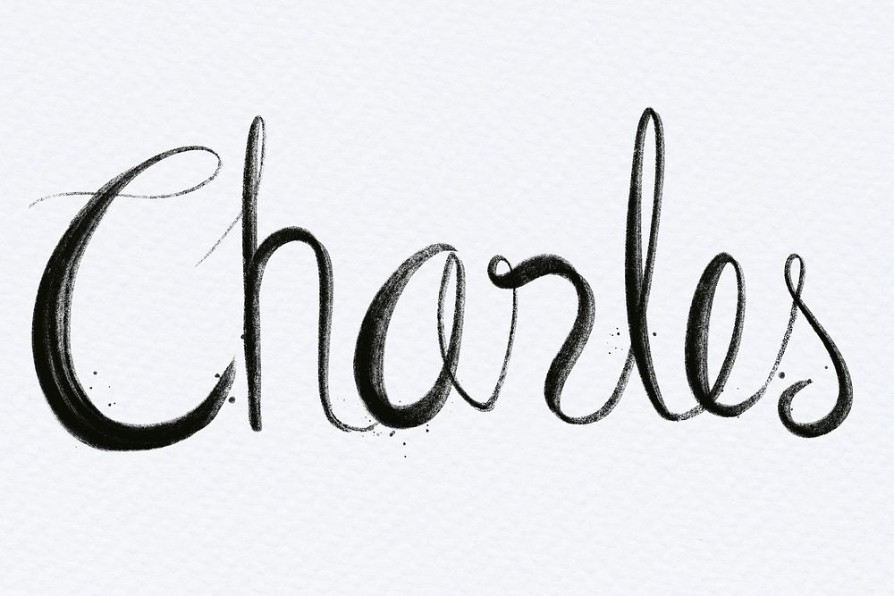 Hand drawn Charles font typography