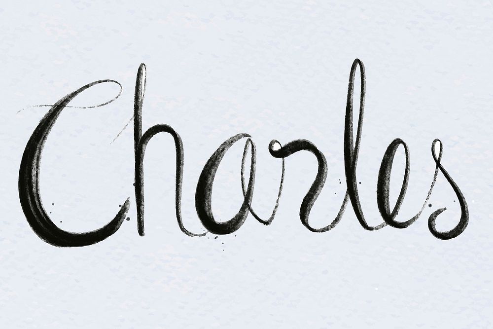 Hand drawn Charles vector font typography