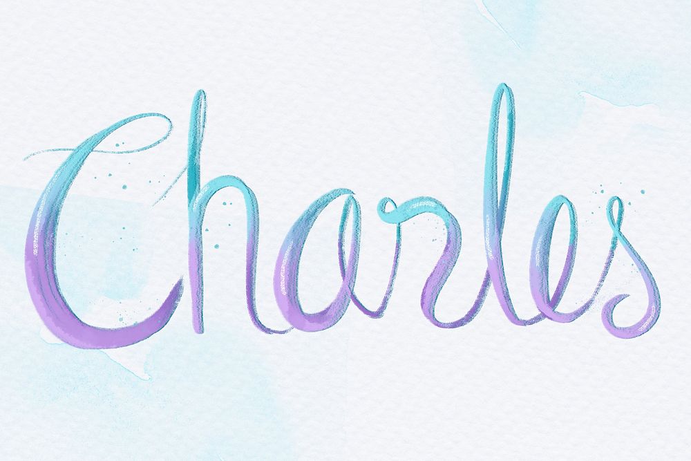 Charles name hand lettering font