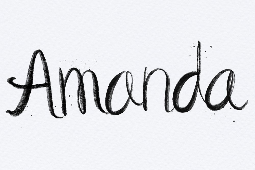Hand drawn Amanda font typography