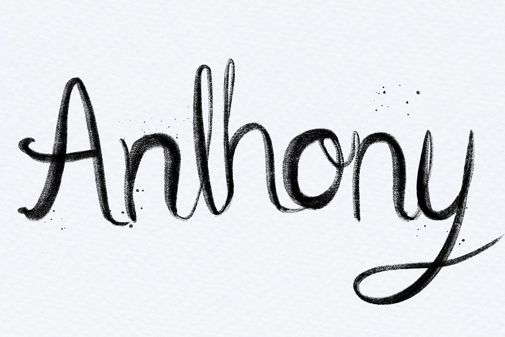 Hand drawn Anthony font typography