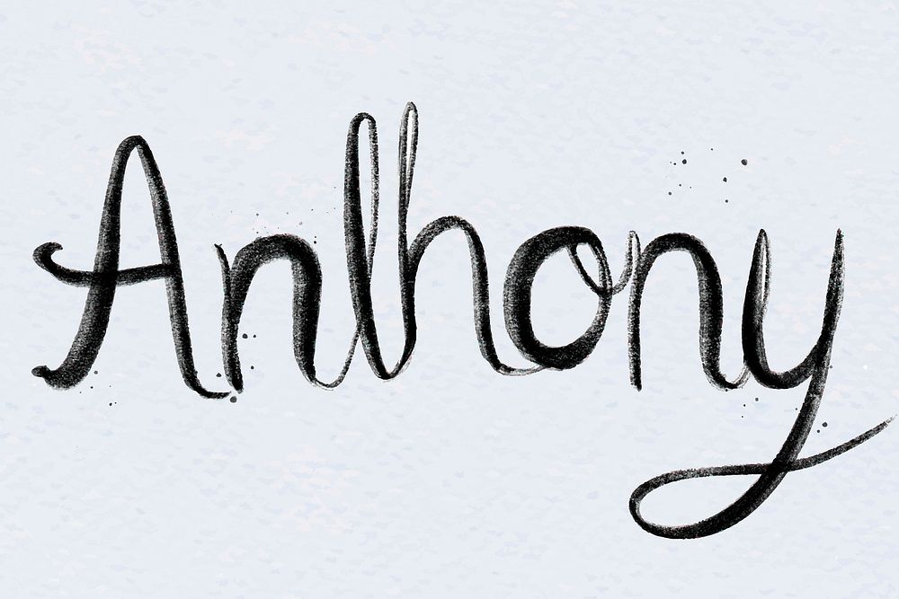 Hand drawn Anthony font vector typography