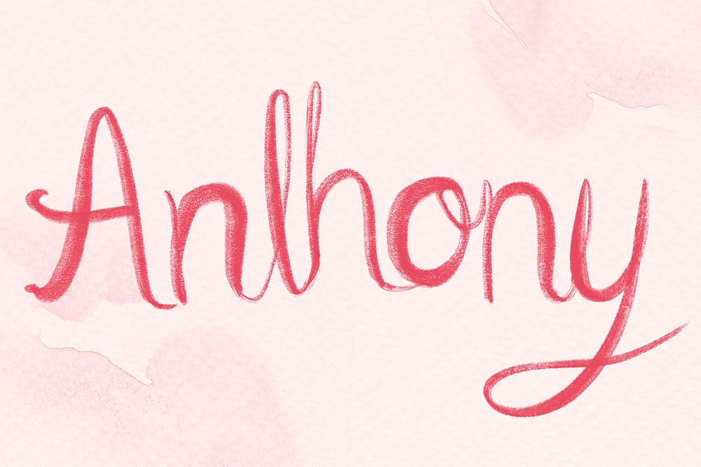 Pink Anthony name psd word typography