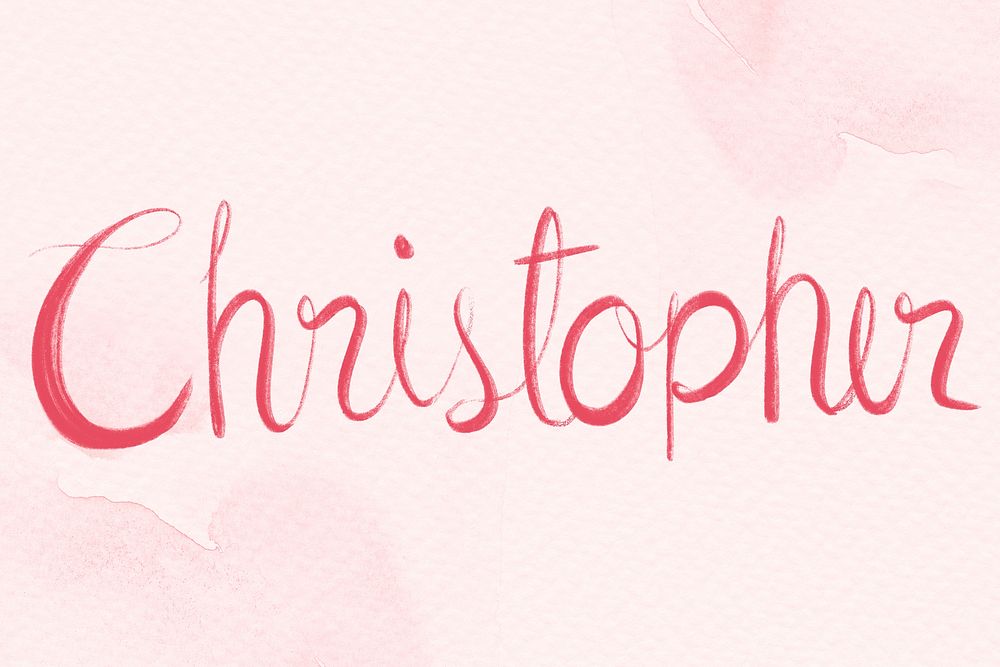Christopher name hand lettering font