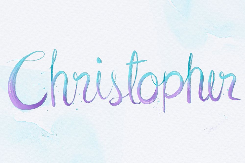 Christopher two coloured font typography