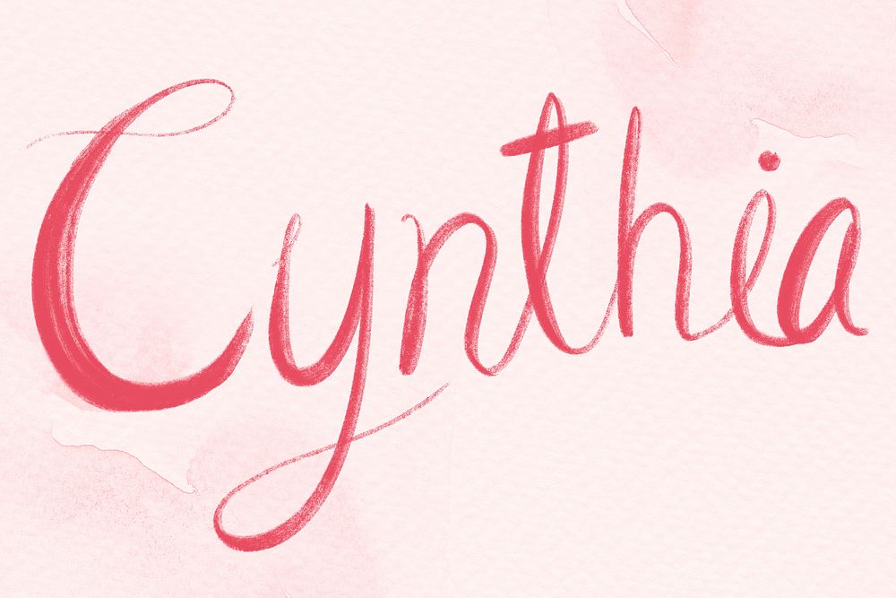 Cynthia name lettering font