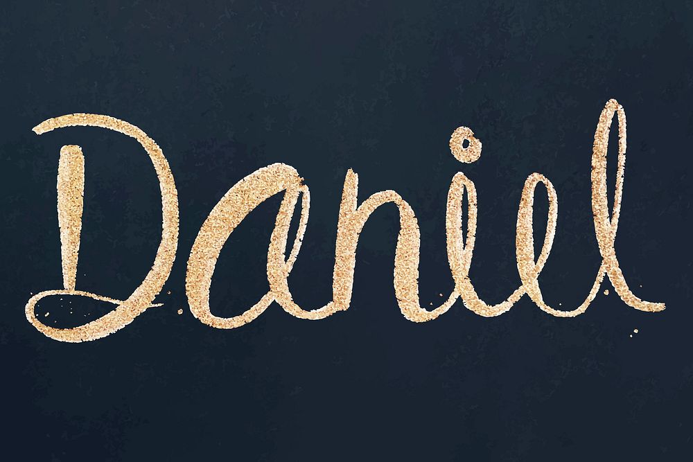 Cursive gold Daniel name vector Premium Vector rawpixel