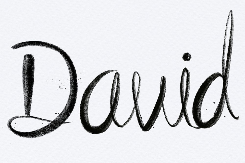 Hand drawn David psd font typography