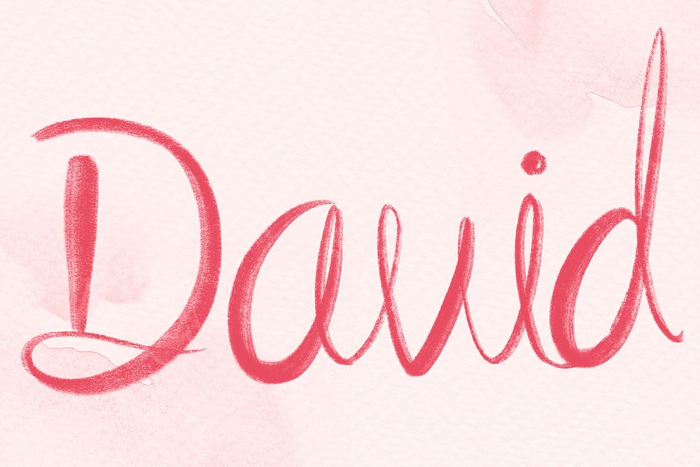 David male name psd calligraphy font