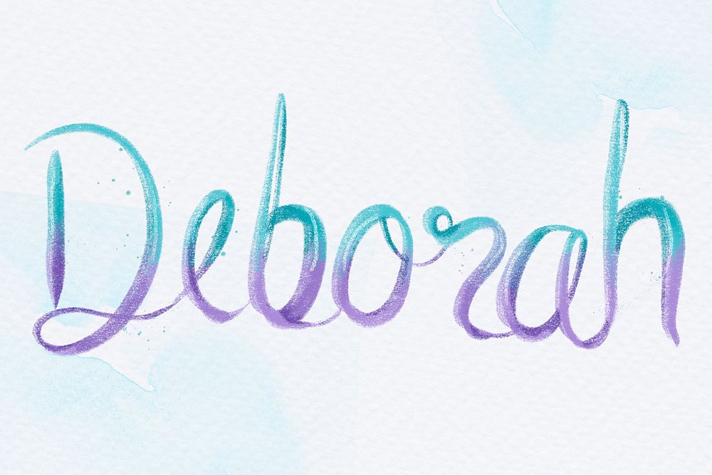 Deborah name hand psd lettering font