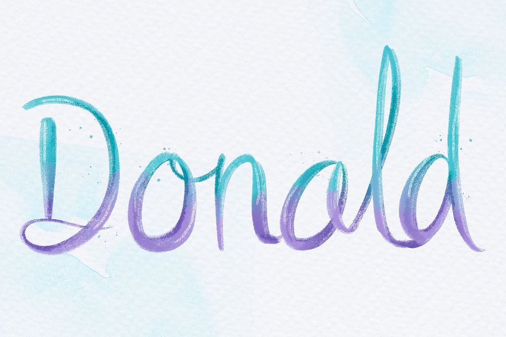 Donald name hand lettering font