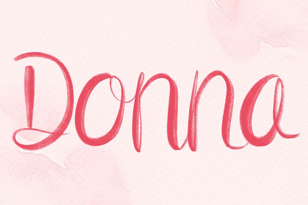 Donna name word typography