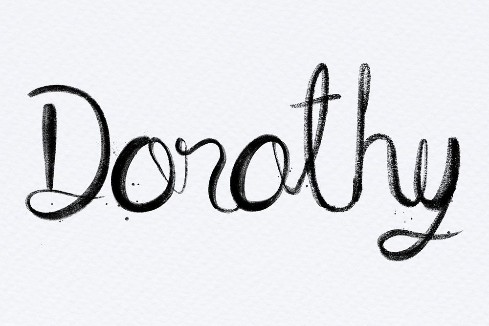 Hand drawn Dorothy font typography