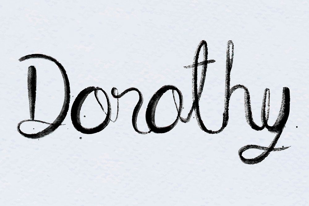 Hand drawn Dorothy font vector typography