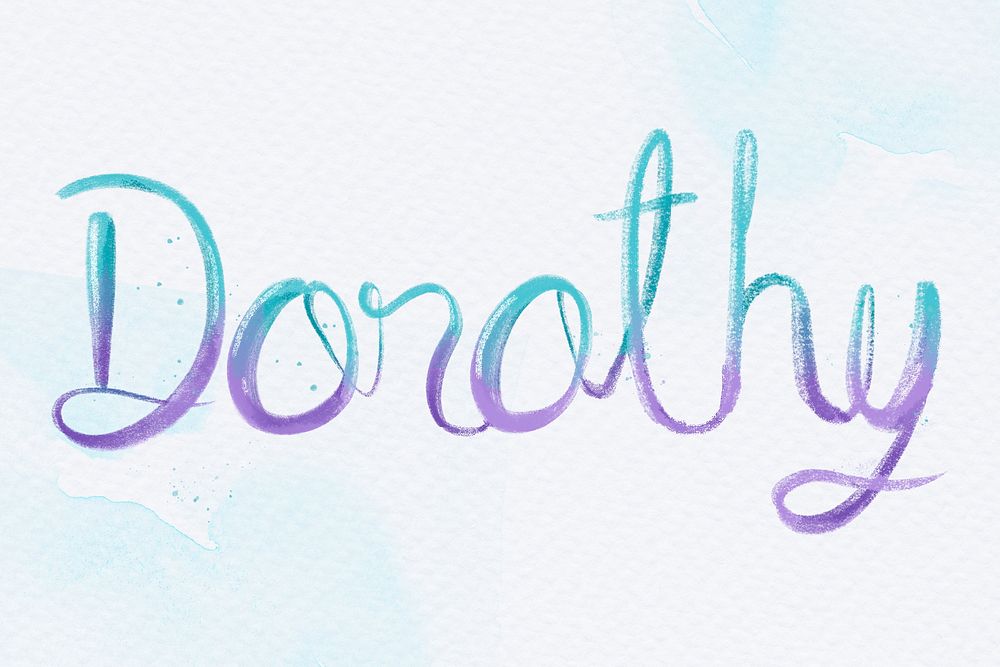 Dorothy female name calligraphy font