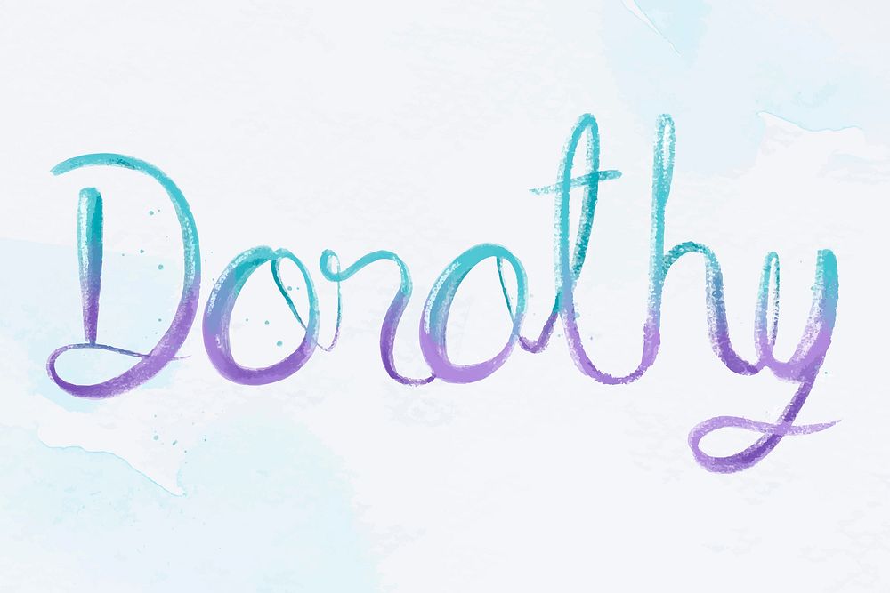 Dorothy female name calligraphy vector font