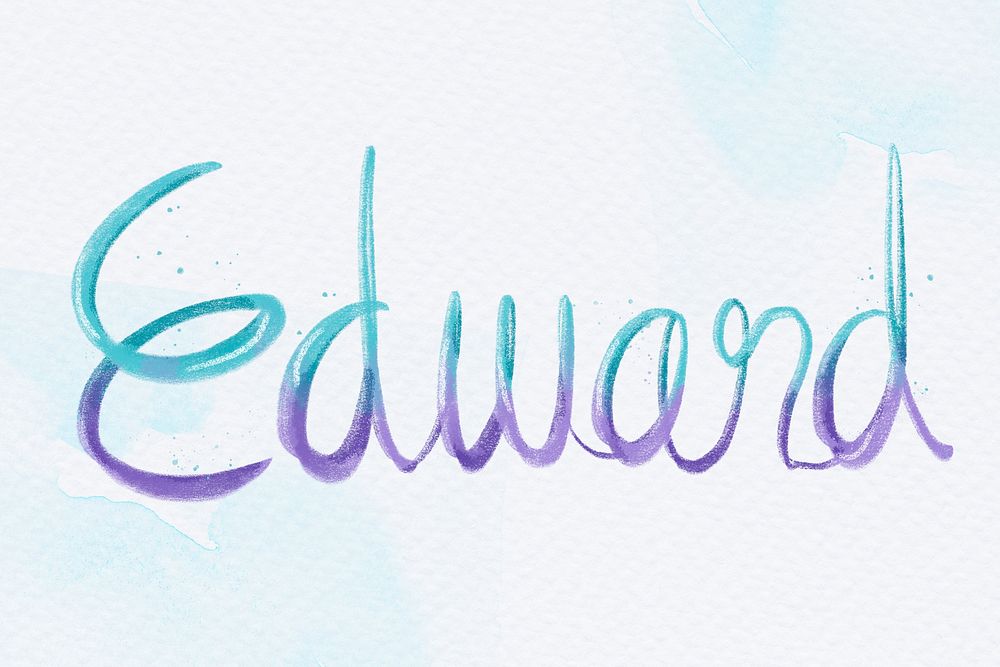 Edward two colored lettering font