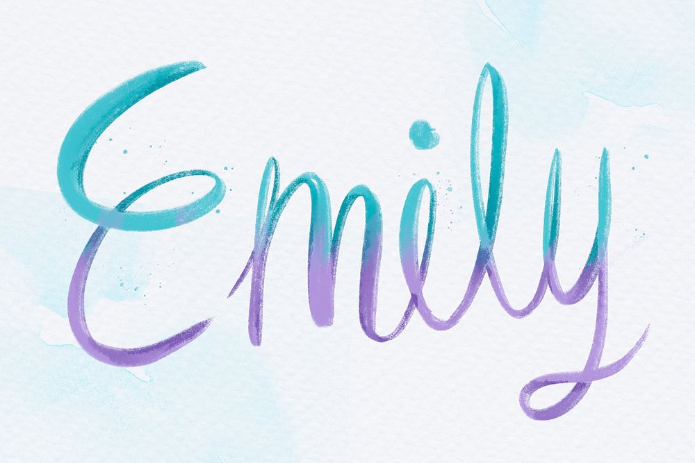 Emily name hand lettering font
