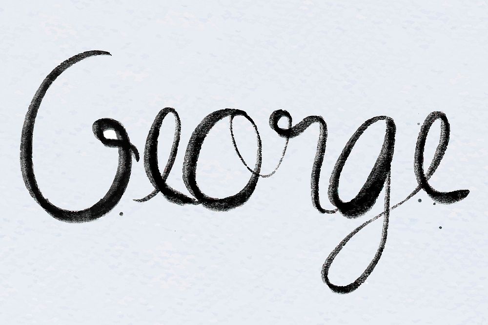 Hand drawn George vector font typography